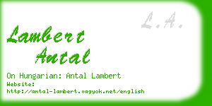 lambert antal business card
